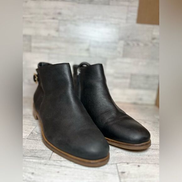 Cole Haan Black Lilah Leather Buckle Booties size 9.5b - Picture 8 of 12